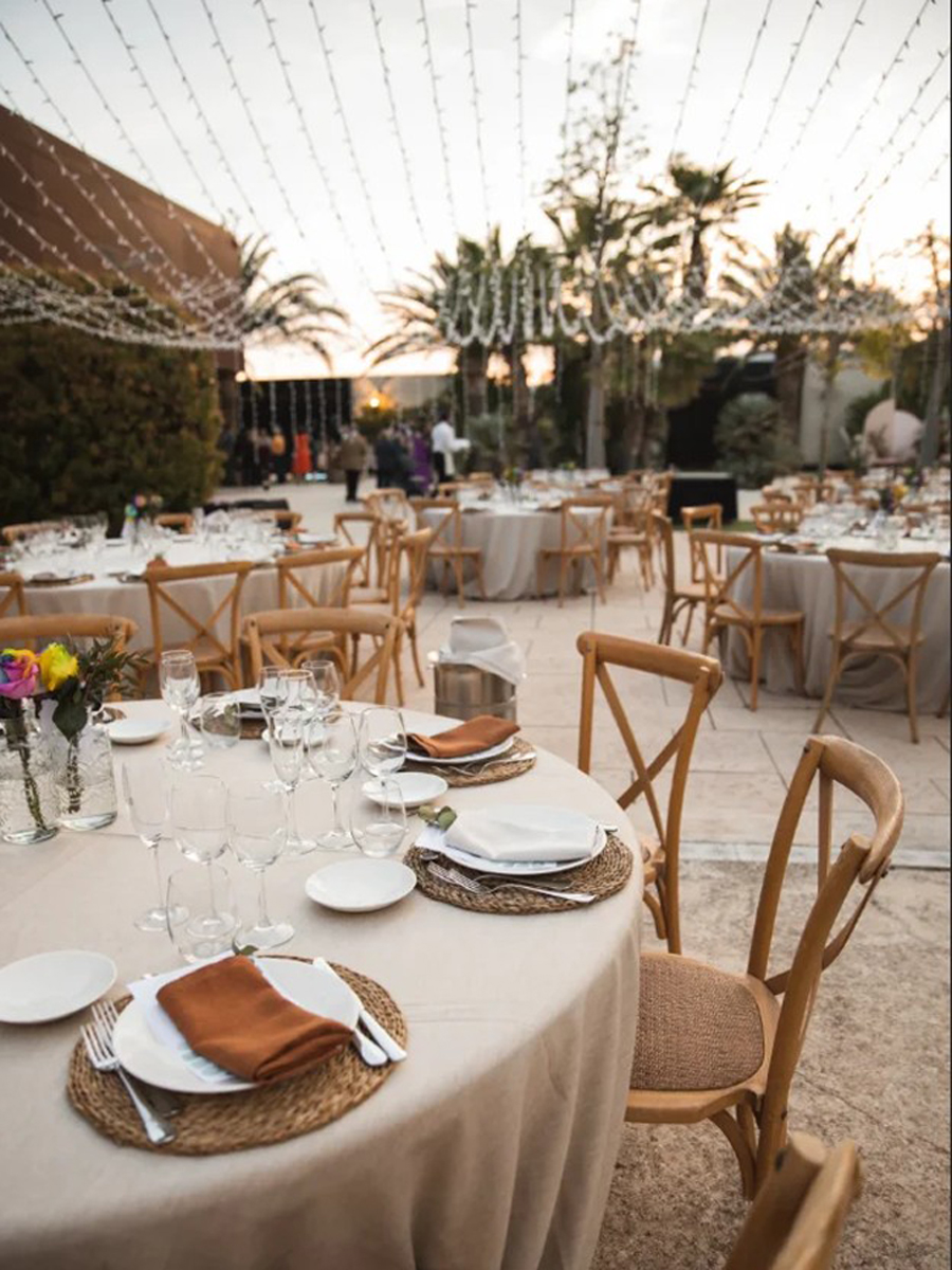 Banquete de boda en una finca elegante