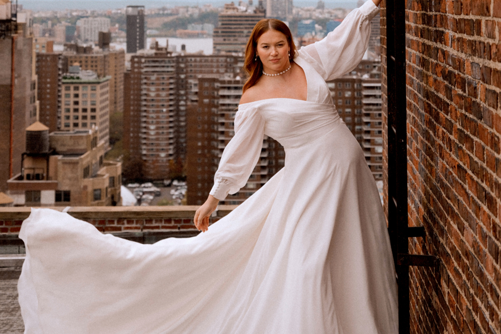 Vestido de novia con corsetería interior