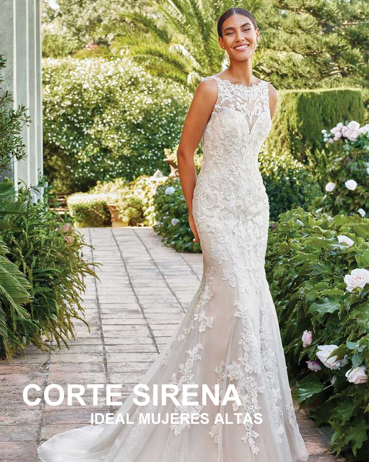 Vestido de novia elegante para mujeres altas