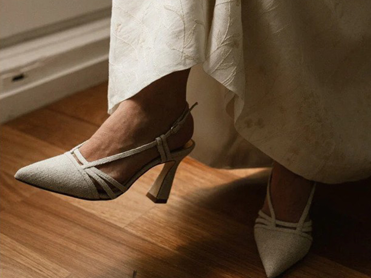 Zapato de salón para vestido de novia clásico